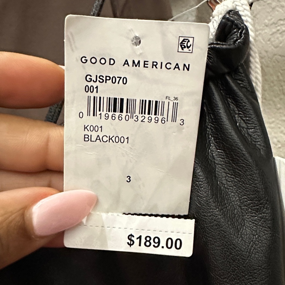 Good American Black Faux Leather Outfit | SOLD OUT in stores! - Picture 8 of 10
